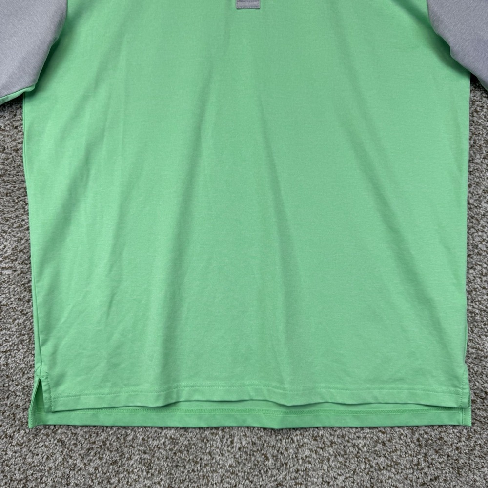 Callaway Polo Shirt Men's Large Opti-Dri Green‎ Gray Color Block Golf Stretch - Picture 5 of 12
